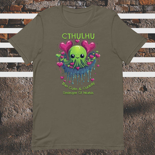 Cthulhu - The Cute & Cuddly Destroyer Of Worlds - The Dude Abides - T-shirt - adorable - baby Cthulhu - cartoon character