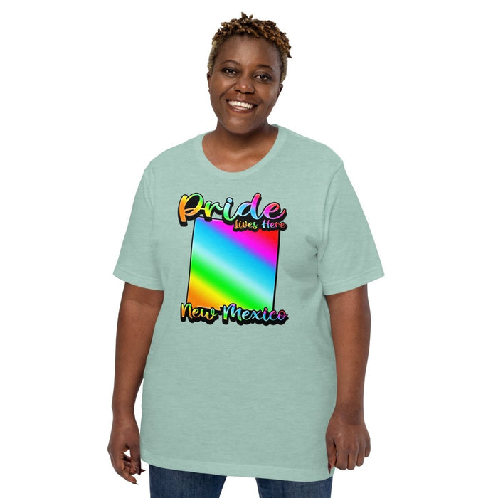 New Mexico State Shape - Pride Lives Here Design Unisex t-shirt - The Dude Abides - T-Shirt - abide - animals - Birthday Gift