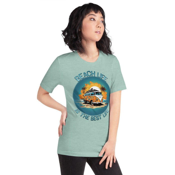 Retro Beach Life Tee: Cruise the Coast with a 60s Surf Van - The Dude Abides® - T-shirt - 60's classic - adventure - Beach