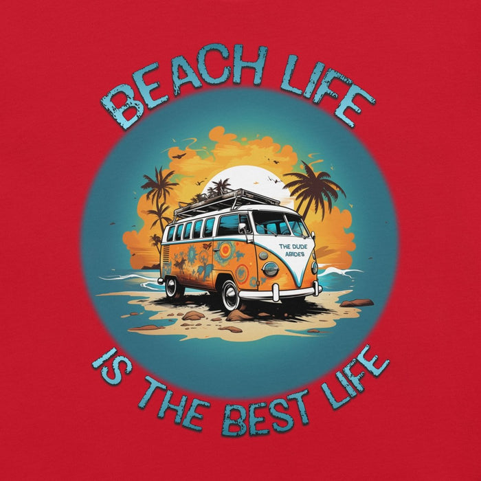 Retro Beach Life Tee: Cruise the Coast with a 60s Surf Van - The Dude Abides® - T-shirt - 60's classic - adventure - Beach
