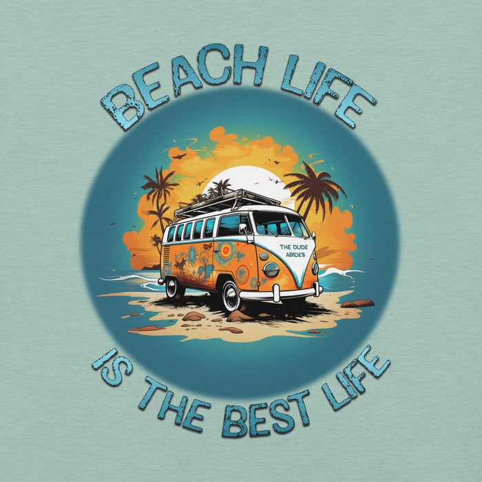 Retro Beach Life Tee: Cruise the Coast with a 60s Surf Van - The Dude Abides® - T-shirt - 60's classic - adventure - Beach