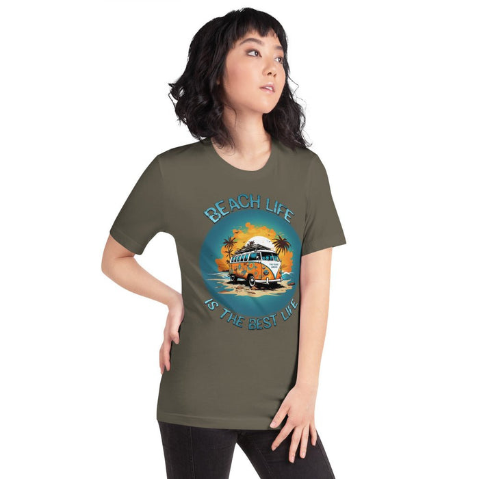 Retro Beach Life Tee: Cruise the Coast with a 60s Surf Van - The Dude Abides® - T-shirt - 60's classic - adventure - Beach