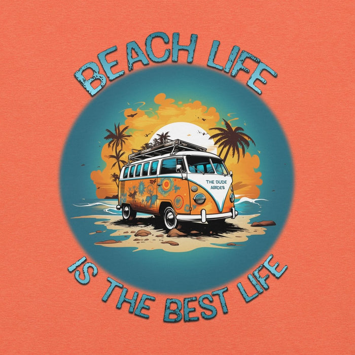 Retro Beach Life Tee: Cruise the Coast with a 60s Surf Van - The Dude Abides® - T-shirt - 60's classic - adventure - Beach