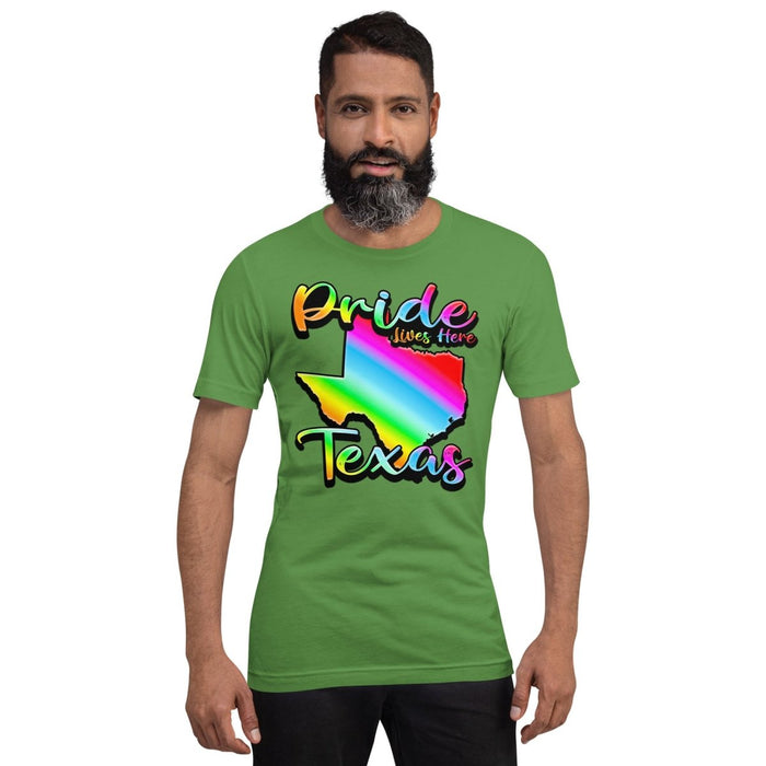Texas State Shape - Pride Lives Here Design Unisex t-shirt - The Dude Abides - abide - animals - Birthday Gift
