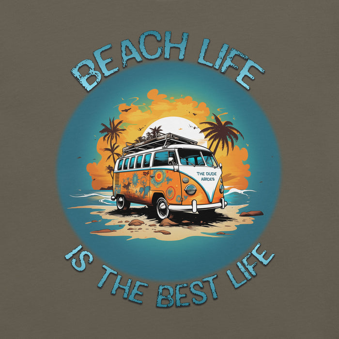 Retro Beach Life Tee: Cruise the Coast with a 60s Surf Van - The Dude Abides® - T-shirt - 60's classic - adventure - Beach