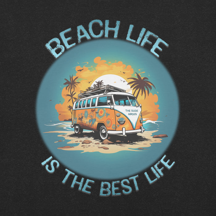 Retro Beach Life Tee: Cruise the Coast with a 60s Surf Van - The Dude Abides® - T-shirt - 60's classic - adventure - Beach
