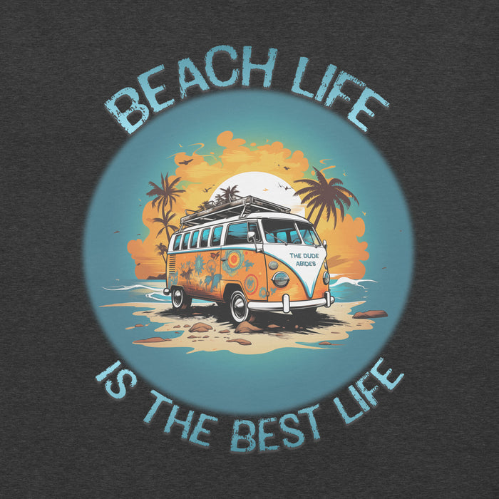 Retro Beach Life Tee: Cruise the Coast with a 60s Surf Van - The Dude Abides® - T-shirt - 60's classic - adventure - Beach