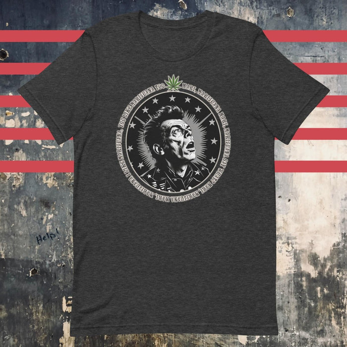 I Like Marijuana - Black Heather Mojo Nixon Unisex t-shirt - The Dude Abides - Mojo Nixon - Mojo Nixon "I Like Marijuana"