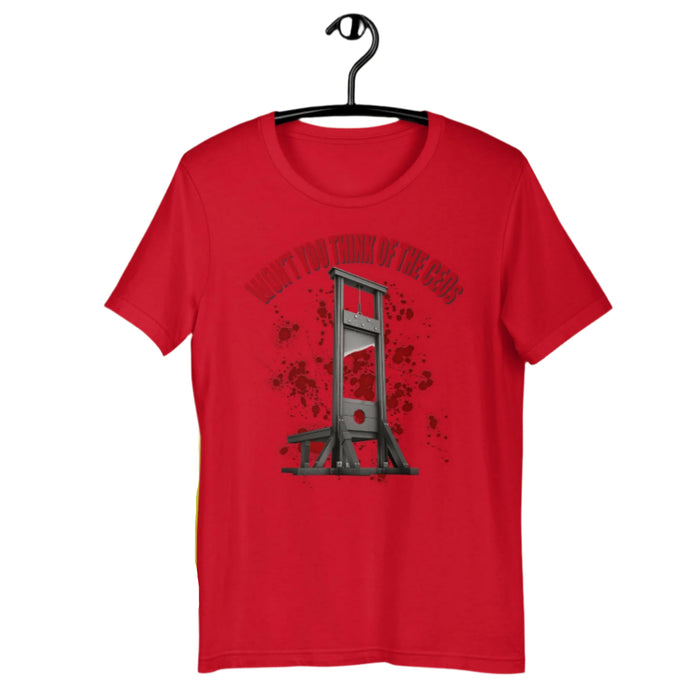 Won't You Think Of The CEOs - The Dude Abides - T-shirt - blood - capitalism - capitalists-Red
