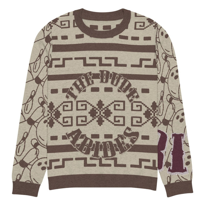 Abide & Inhale: The Dude’s Chill Knit Sweater for Total Relaxation - The Dude Abides® - Sweater - abide sweater - cannabis - cannabis - inspired clothing