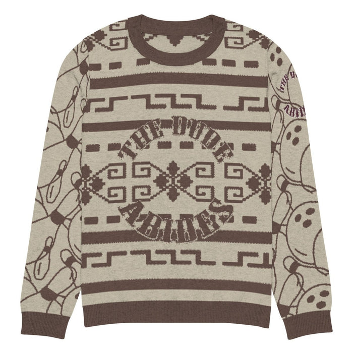 Abide & Inhale: The Dude’s Chill Knit Sweater for Total Relaxation - The Dude Abides® - Sweater - abide sweater - cannabis - cannabis - inspired clothing