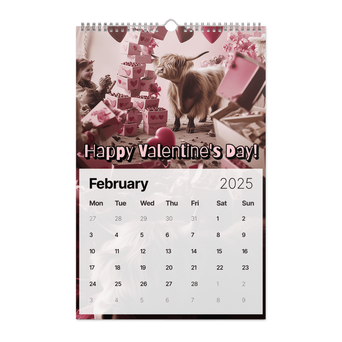 Absurd Mini Cow Mayhem Calendar: A Big Lebowski - Style Phenomenon Wall Calendar (2025) - The Dude Abides® - Print Material - 2025 gifts - Absurd Miniature Highland Cow Calendar - bizarre predicaments