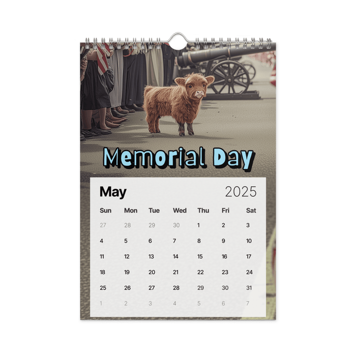 Absurd Mini Cow Mayhem Calendar: A Big Lebowski - Style Phenomenon Wall Calendar (2025) - The Dude Abides® - Print Material - 2025 gifts - Absurd Miniature Highland Cow Calendar - bizarre predicaments