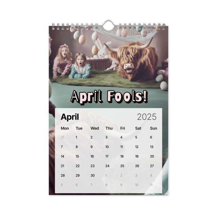 Absurd Mini Cow Mayhem Calendar: A Big Lebowski - Style Phenomenon Wall Calendar (2025) - The Dude Abides® - Print Material - 2025 gifts - Absurd Miniature Highland Cow Calendar - bizarre predicaments