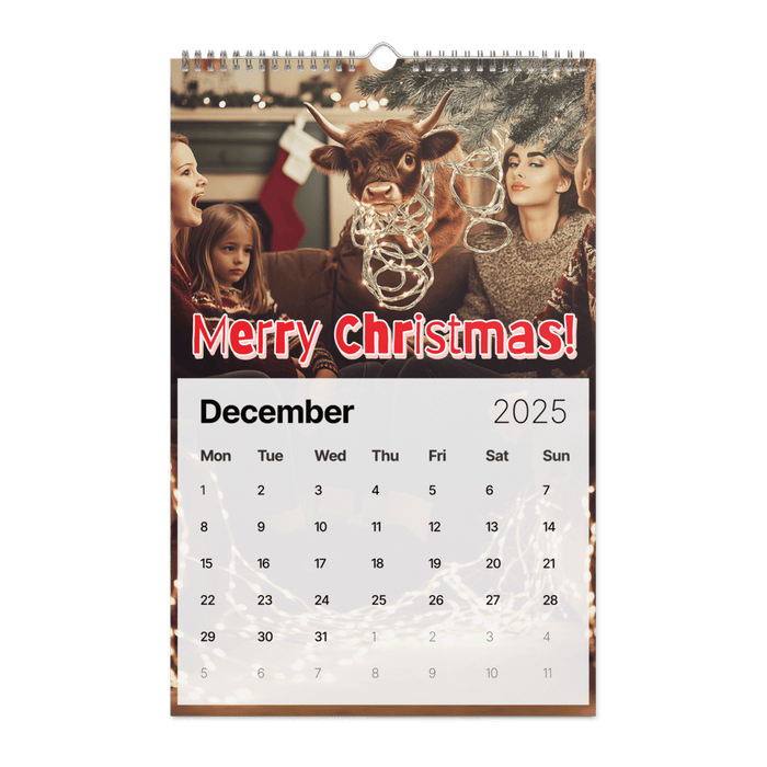 Absurd Mini Cow Mayhem Calendar: A Big Lebowski - Style Phenomenon Wall Calendar (2025) - The Dude Abides® - Print Material - 2025 gifts - Absurd Miniature Highland Cow Calendar - bizarre predicaments