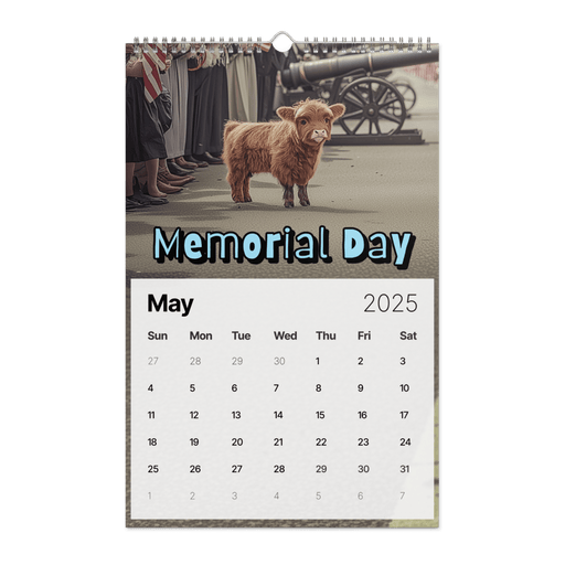 Absurd Mini Cow Mayhem Calendar: A Big Lebowski - Style Phenomenon Wall Calendar (2025) - The Dude Abides® - Print Material - 2025 gifts - Absurd Miniature Highland Cow Calendar - bizarre predicaments