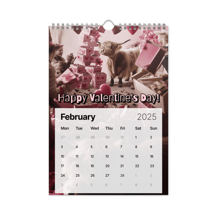 Absurd Mini Cow Mayhem Calendar: A Big Lebowski - Style Phenomenon Wall Calendar (2025) - The Dude Abides® - Print Material - 2025 gifts - Absurd Miniature Highland Cow Calendar - bizarre predicaments