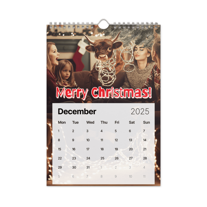 Absurd Mini Cow Mayhem Calendar: A Big Lebowski - Style Phenomenon Wall Calendar (2025) - The Dude Abides® - Print Material - 2025 gifts - Absurd Miniature Highland Cow Calendar - bizarre predicaments