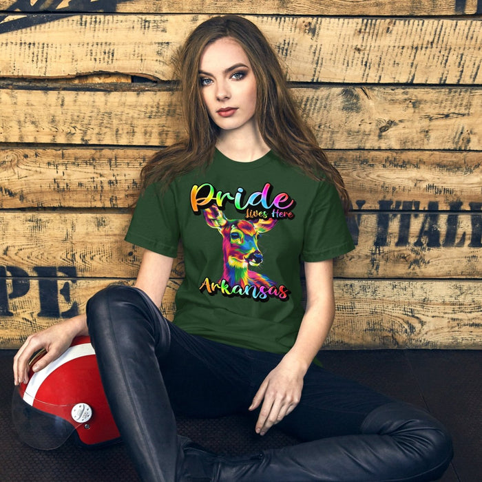 Arkansas State Animal - Pride Lives Here Design Unisex t-shirt - The Dude Abides - T-Shirt - Birthday Gift - boyfriend - Celebrating diversity and inclusivity through pride-themed products