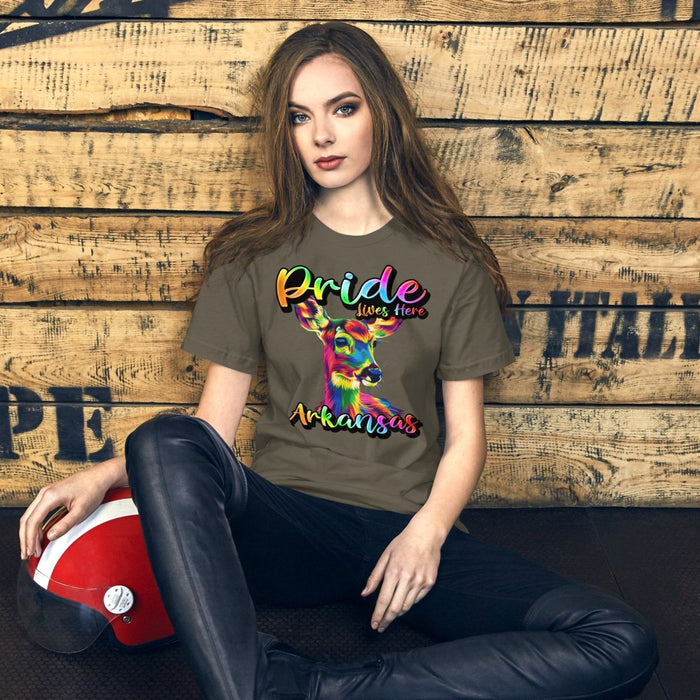 Arkansas State Animal - Pride Lives Here Design Unisex t-shirt - The Dude Abides - T-Shirt - Birthday Gift - boyfriend - Celebrating diversity and inclusivity through pride-themed products