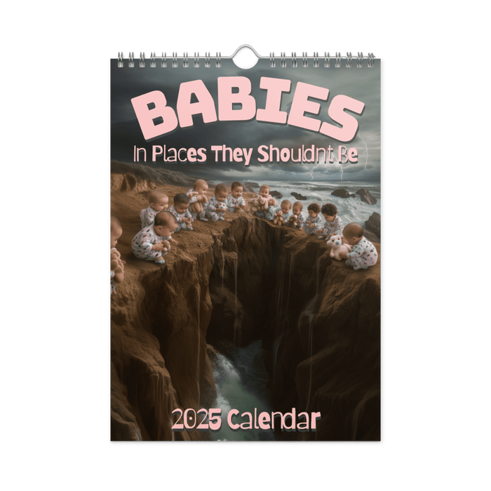 Babies In Places They Shouldn't Be Wall calendar (2025) - The Dude Abides® - babies - Babies in places they Shouldn't be - baby