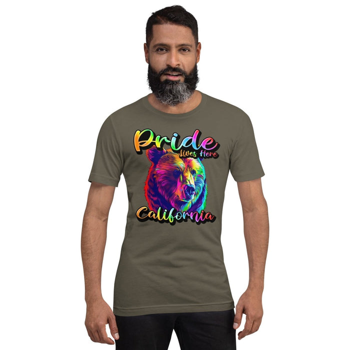 California State Animal - Pride Lives Here Design Unisex t-shirt - The Dude Abides - T-Shirt - Birthday Gift - boyfriend - Celebrating diversity and inclusivity through pride-themed products