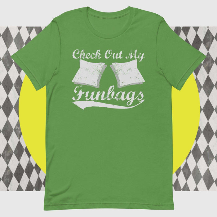 Check Out My Funbags - The Dude Abides - T-shirt - Backyard Toss - Bag Toss - Baggo