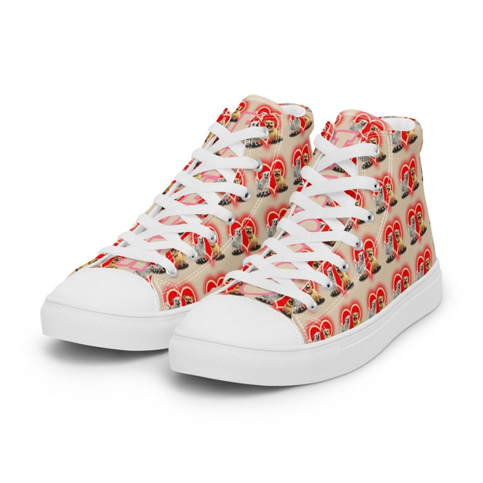 Chihuhua Love Women’s high top canvas shoes - The Dude Abides - Shoes - chihuahua - dog - puppy