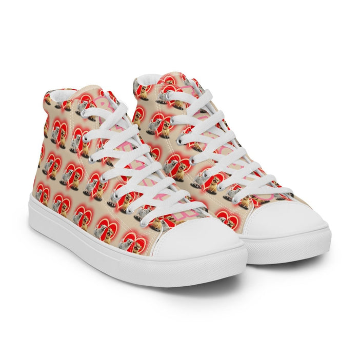 Chihuhua Love Women’s high top canvas shoes - The Dude Abides - Shoes - chihuahua - dog - puppy