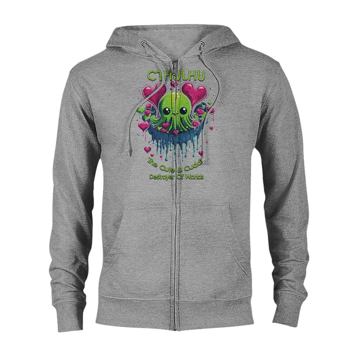 Cthulhu - The Cute And Cuddly Destroyer Of Worlds Classic Zip Hoodie - The Dude Abides - Hoody - adorable - baby Cthulhu