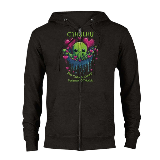 Cthulhu - The Cute And Cuddly Destroyer Of Worlds Classic Zip Hoodie - The Dude Abides - Hoody - adorable - baby Cthulhu