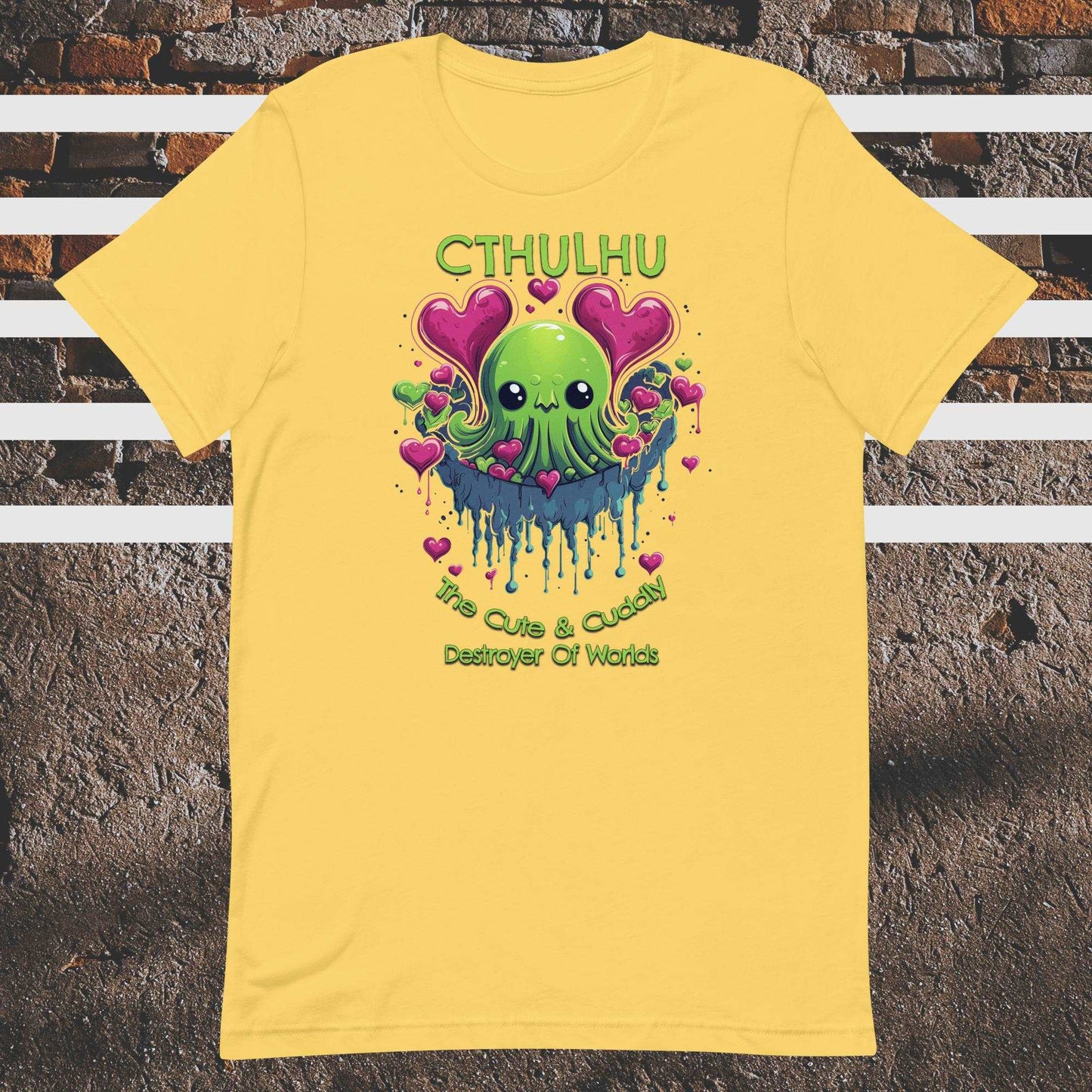 Cthulhu - The Cute & Cuddly Destroyer Of Worlds - The Dude Abides - T-shirt - adorable - baby Cthulhu - cartoon character