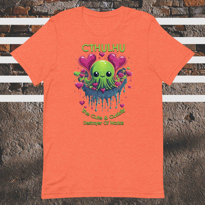 Cthulhu - The Cute & Cuddly Destroyer Of Worlds - The Dude Abides - T-shirt - adorable - baby Cthulhu - cartoon character