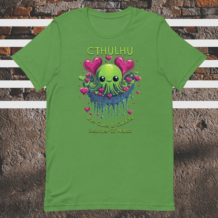 Cthulhu - The Cute & Cuddly Destroyer Of Worlds - The Dude Abides - T-shirt - adorable - baby Cthulhu - cartoon character