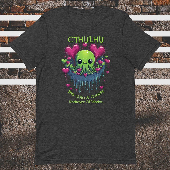 Cthulhu - The Cute & Cuddly Destroyer Of Worlds - The Dude Abides - T-shirt - adorable - baby Cthulhu - cartoon character