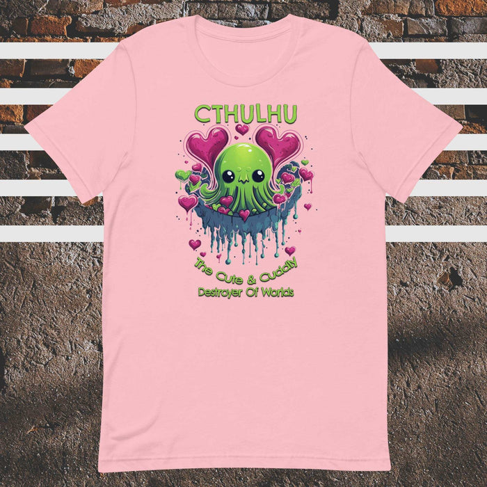 Cthulhu - The Cute & Cuddly Destroyer Of Worlds - The Dude Abides - T-shirt - adorable - baby Cthulhu - cartoon character