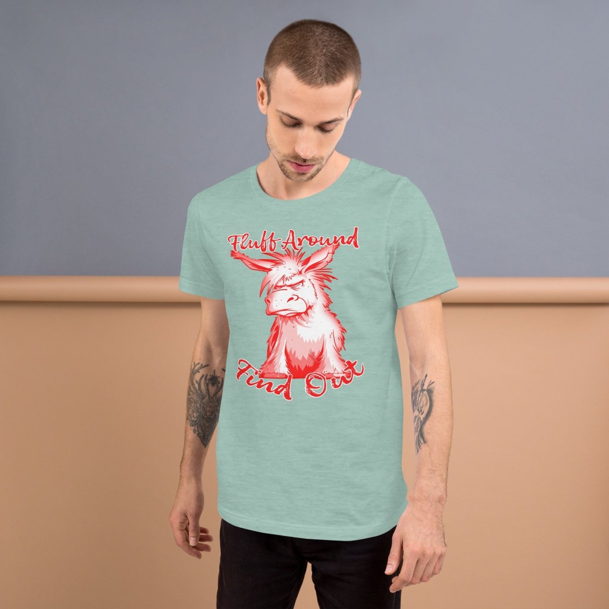 FAFO - Fluff Around Find Out Grouchy Donkey Design Unisex t-shirt - The Dude Abides - T-Shirt - abide - abide the dude - adorable