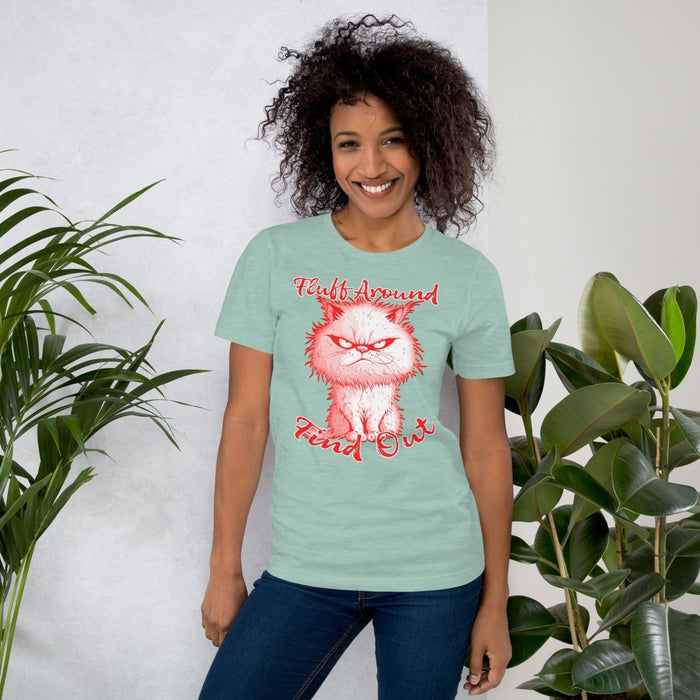 FAFO Fluff Around Find Out - Grouchy Kitty Design Unisex t-shirt - The Dude Abides - T-Shirt - adorable - animal - animal lover