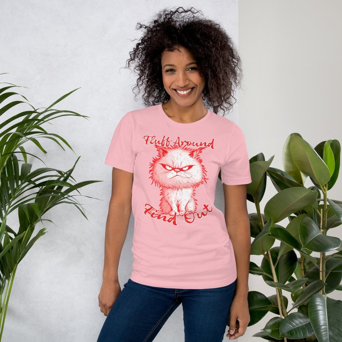 FAFO Fluff Around Find Out - Grouchy Kitty Design Unisex t-shirt - The Dude Abides - T-Shirt - adorable - animal - animal lover