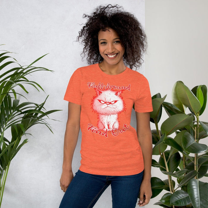 FAFO Fluff Around Find Out - Grouchy Kitty Design Unisex t-shirt - The Dude Abides - T-Shirt - adorable - animal - animal lover