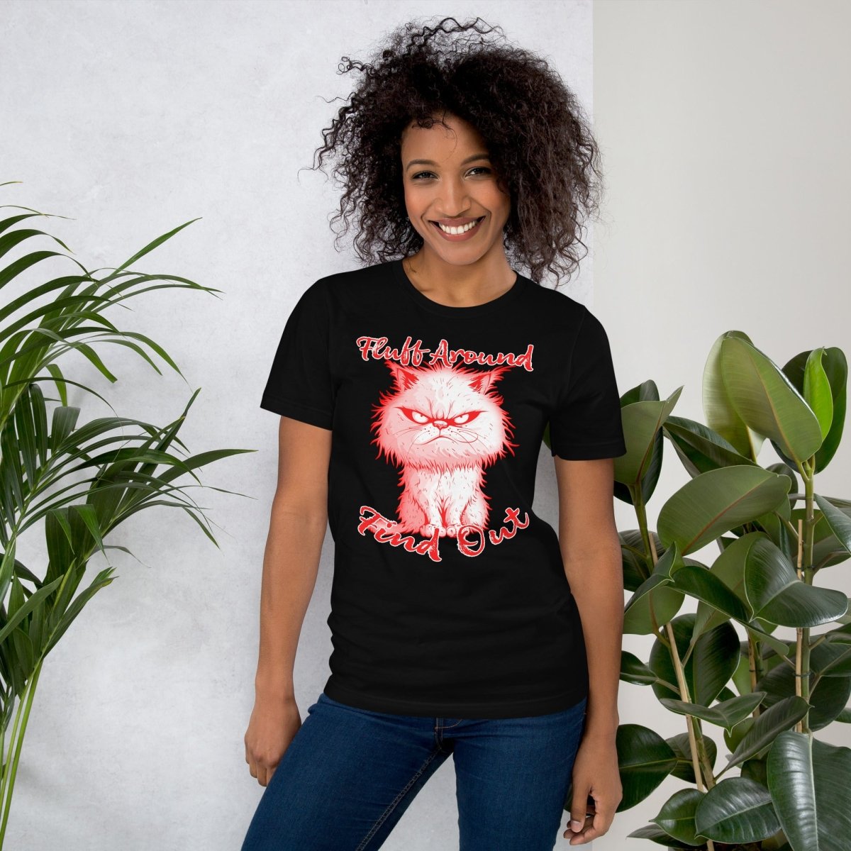 FAFO Fluff Around Find Out - Grouchy Kitty Design Unisex t-shirt - The Dude Abides - T-Shirt - adorable - animal - animal lover