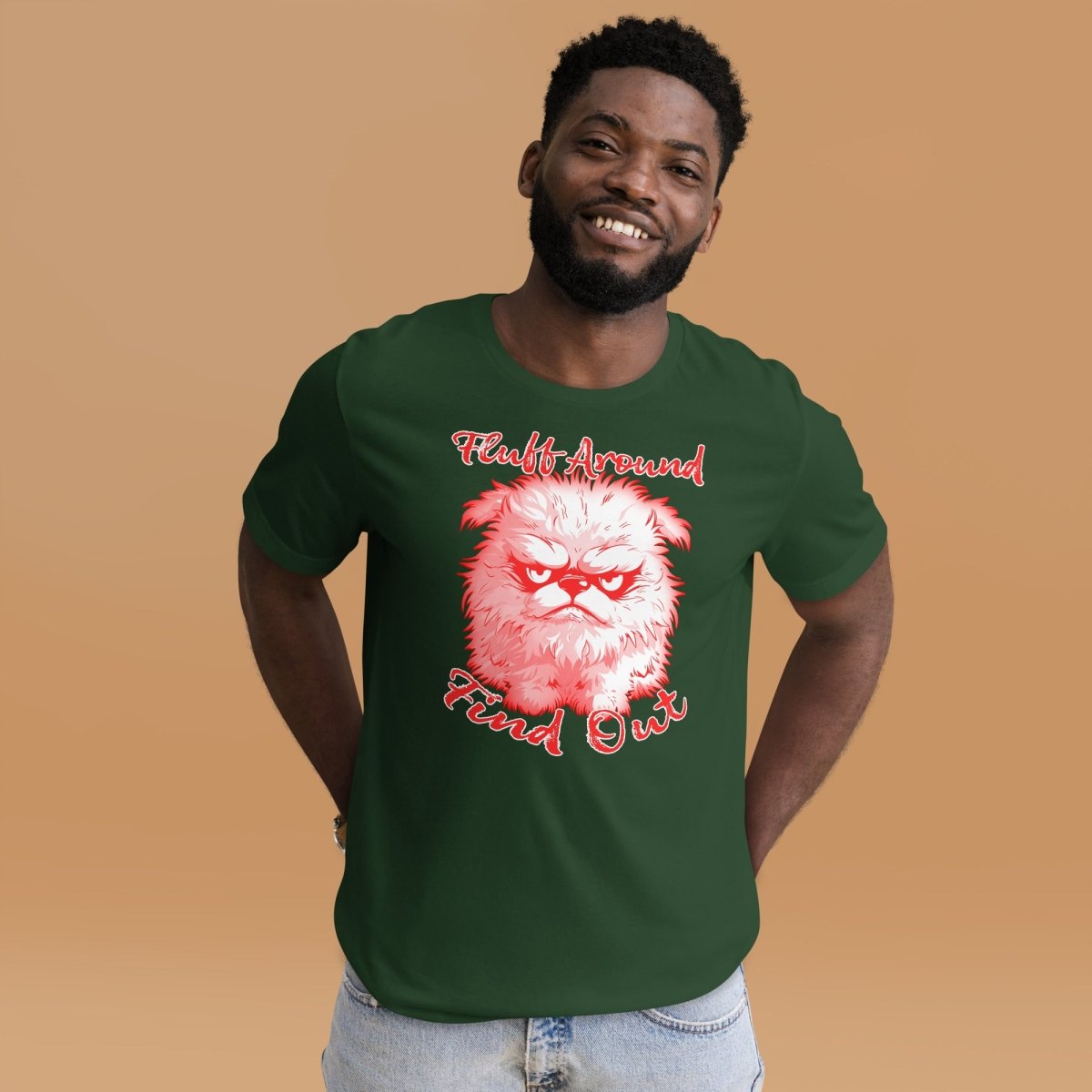 FAFO - Fluff Around Find Out Grouchy Puppy Design Unisex t-shirt - The Dude Abides - T-Shirt - adorable - animal - animal lover