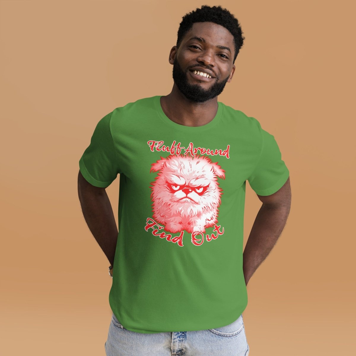 FAFO - Fluff Around Find Out Grouchy Puppy Design Unisex t-shirt - The Dude Abides - T-Shirt - adorable - animal - animal lover