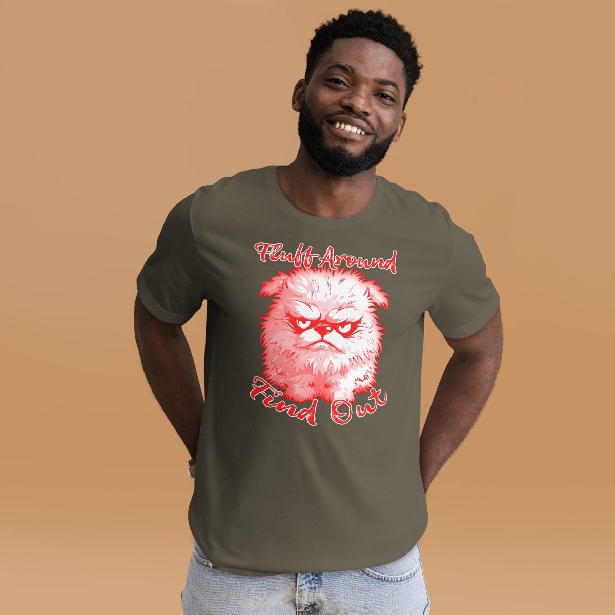 FAFO - Fluff Around Find Out Grouchy Puppy Design Unisex t-shirt - The Dude Abides - T-Shirt - adorable - animal - animal lover