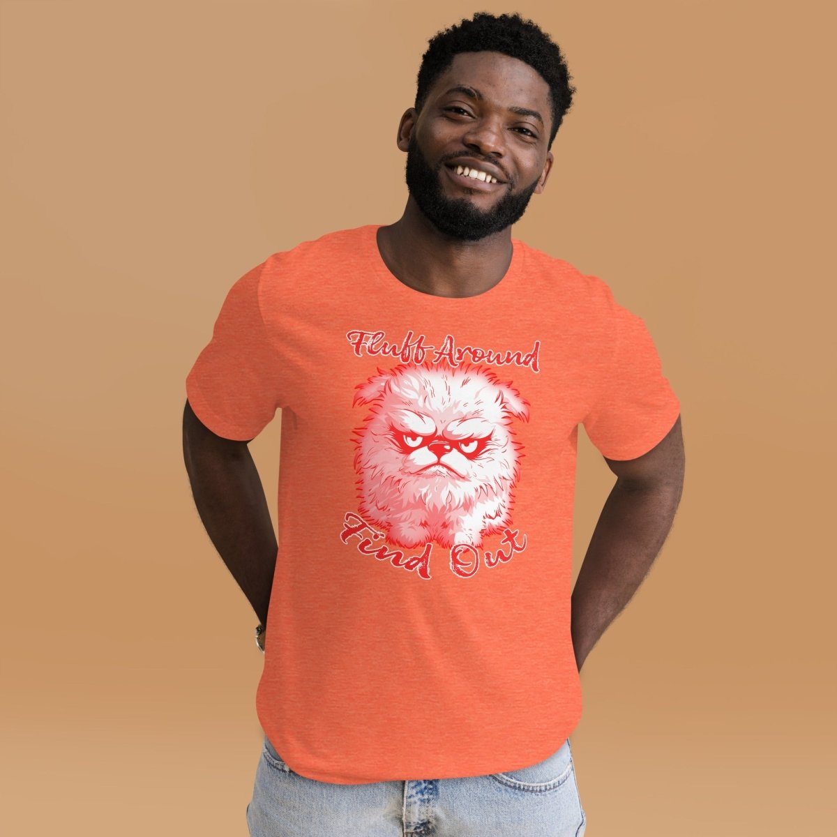 FAFO - Fluff Around Find Out Grouchy Puppy Design Unisex t-shirt - The Dude Abides - T-Shirt - adorable - animal - animal lover