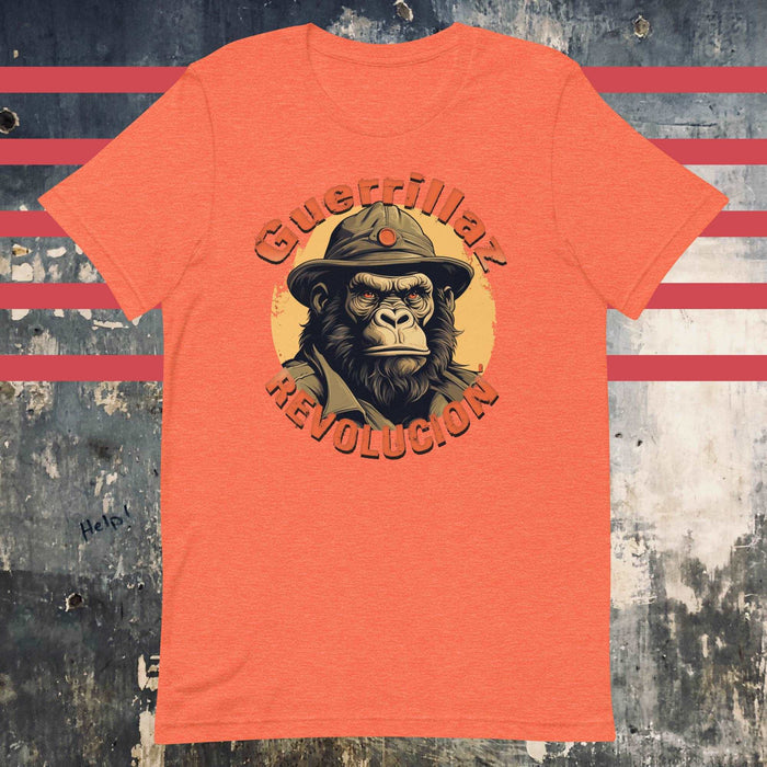 Guerrillaz Revolucion #6: Embrace the Revolution for Change Unisex t-shirt - The Dude Abides - activism - Heather Orange