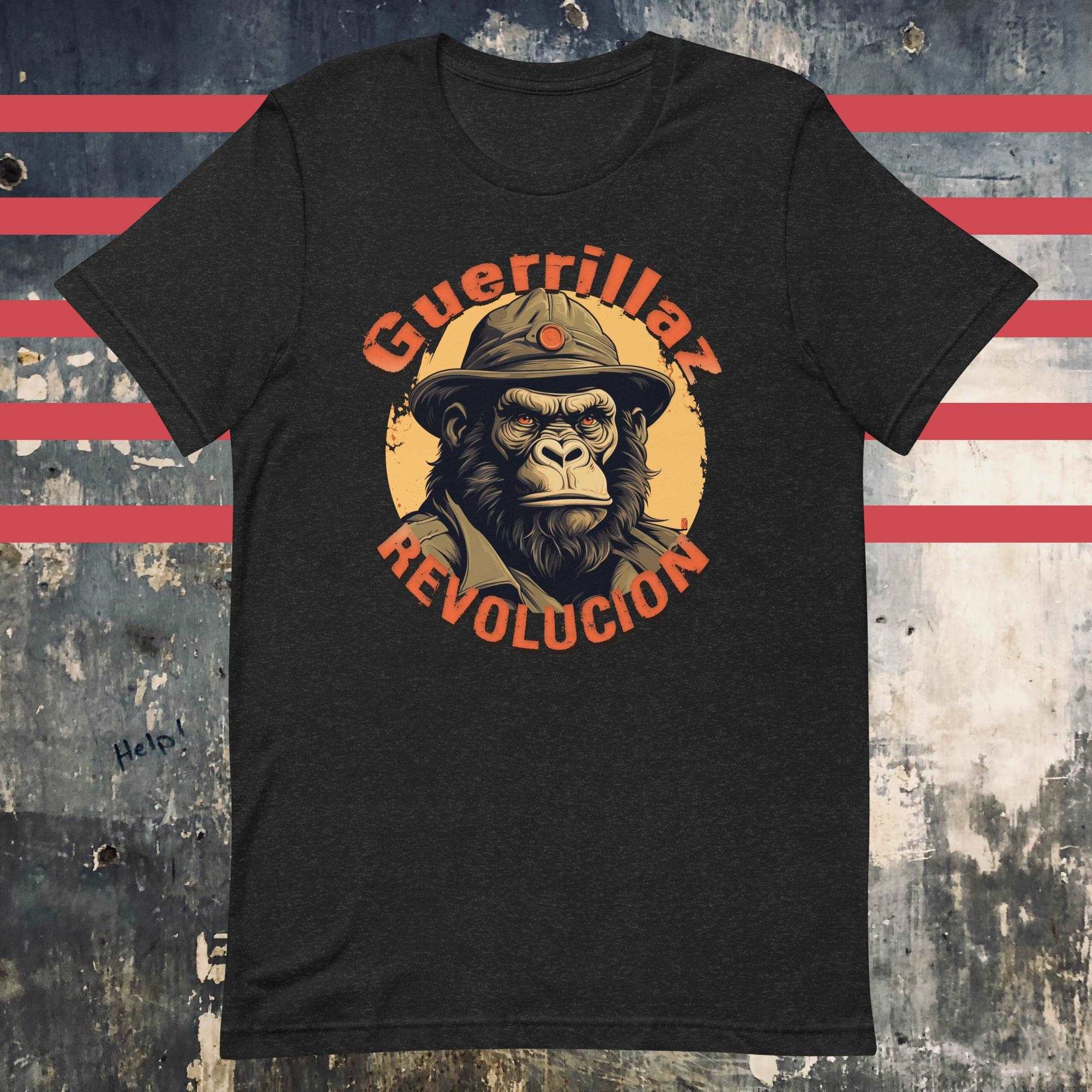 Guerrillaz Revolucion #6: Embrace the Revolution for Change Unisex t-shirt - The Dude Abides - activism - Black Heather