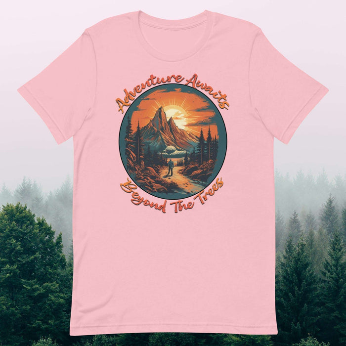 Hiking - Adventure Awaits Beyond The Trees - The Dude Abides - T-shirt - Backpacking essentials - camping