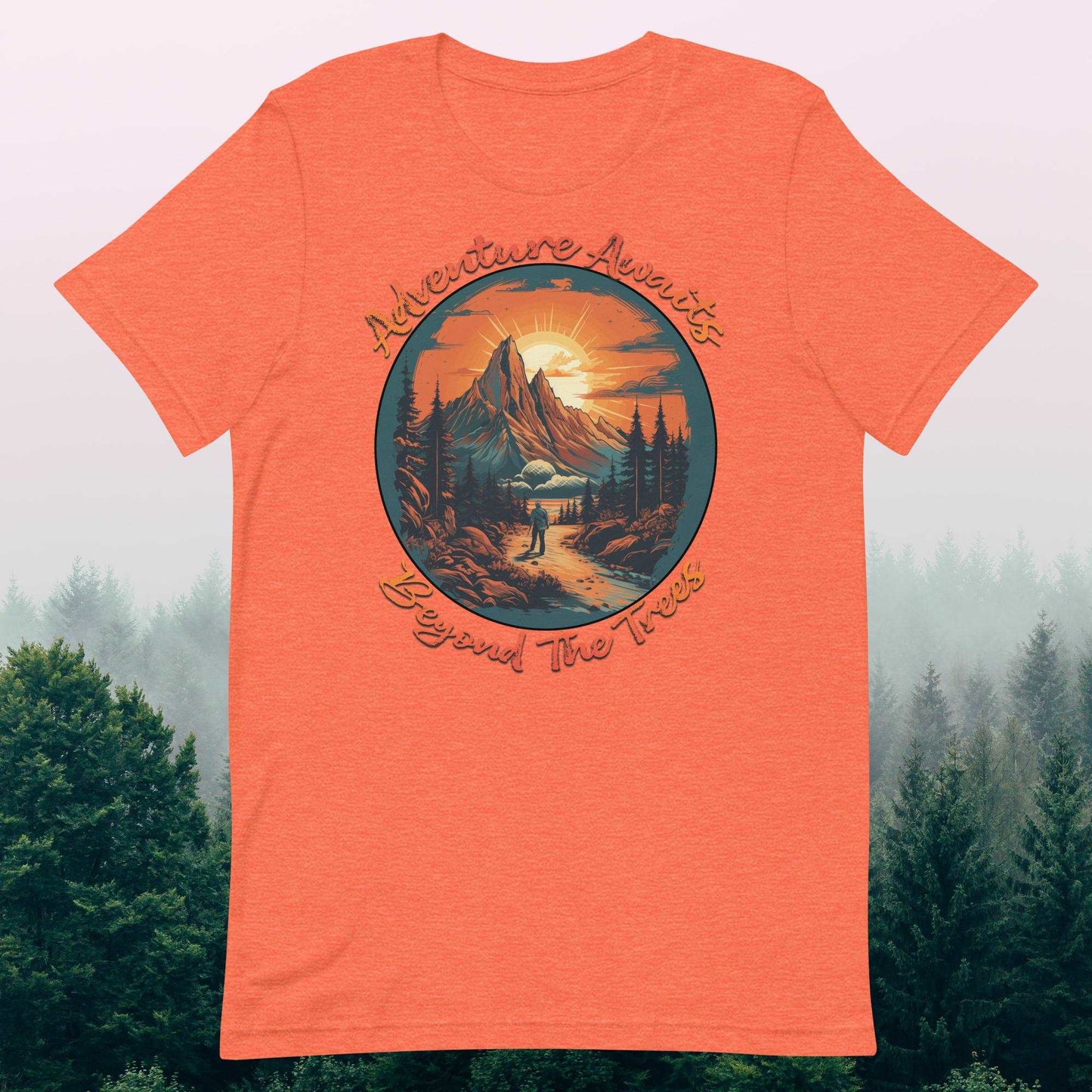 Hiking - Adventure Awaits Beyond The Trees - The Dude Abides - T-shirt - Backpacking essentials - camping