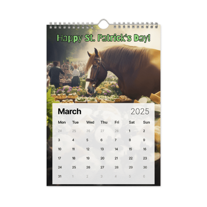 Horses in Places They Shouldn't Be Wall calendar (2025) - The Dude Abides® - Print Material - 2025 gifts - absurd images in a comedic calendar - absurd photography